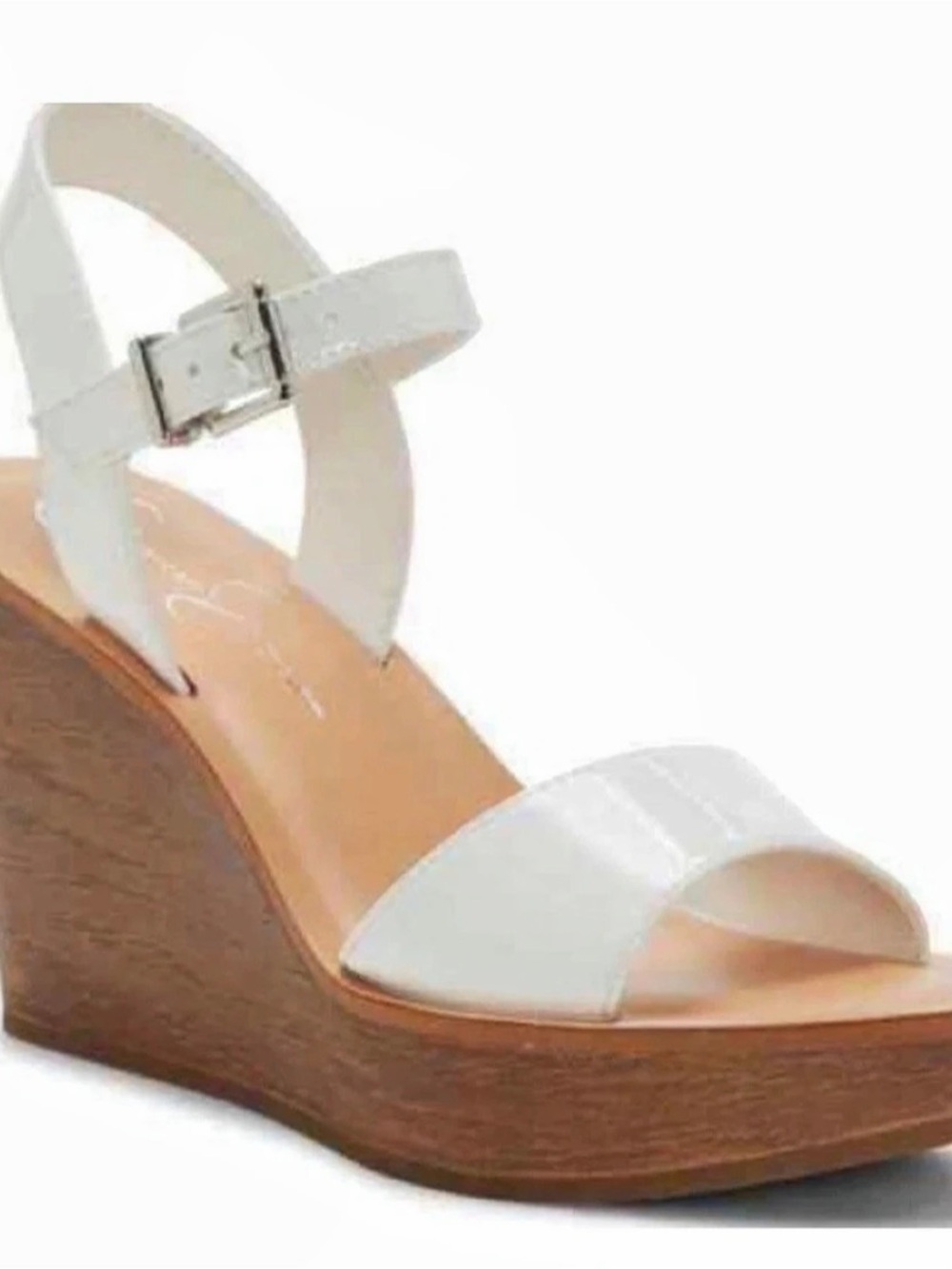 Jessica Simpson White Wedge Sandals US 7.5 NWT